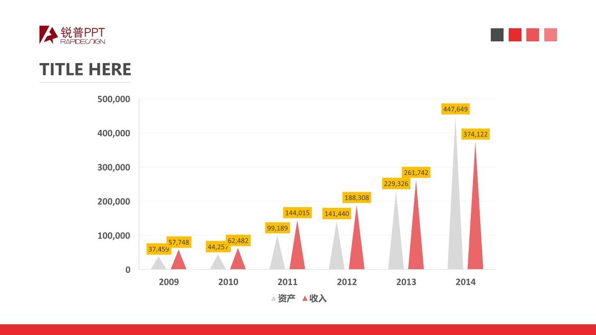 红色极简风PPT模板2