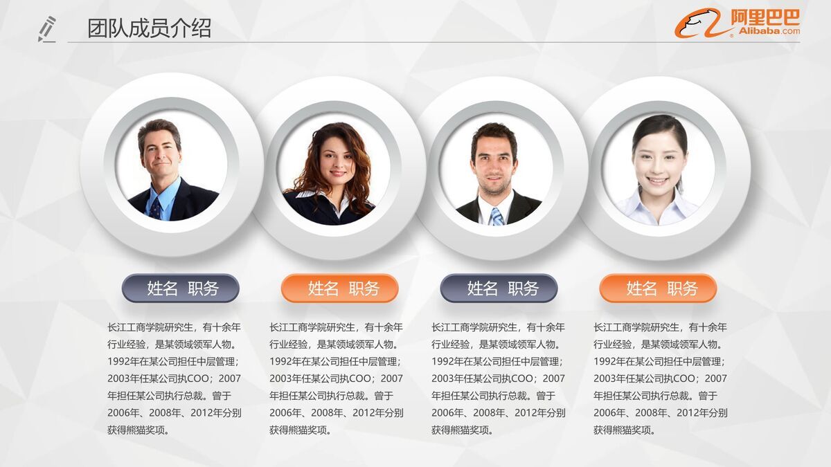 阿里巴巴内部汇报PPT模板2