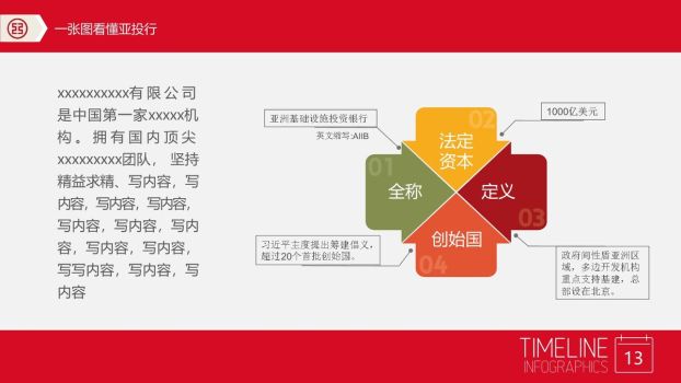 红色祥云中国风PPT模板4