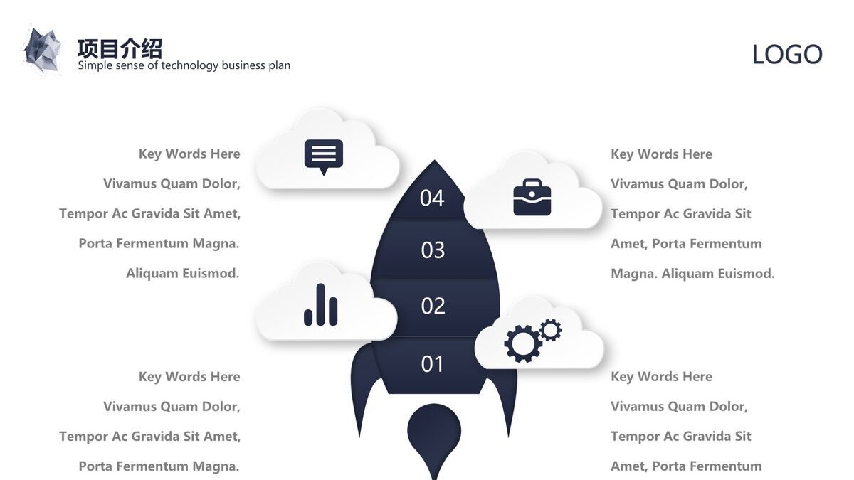 科技感商业计划书PPT模板3