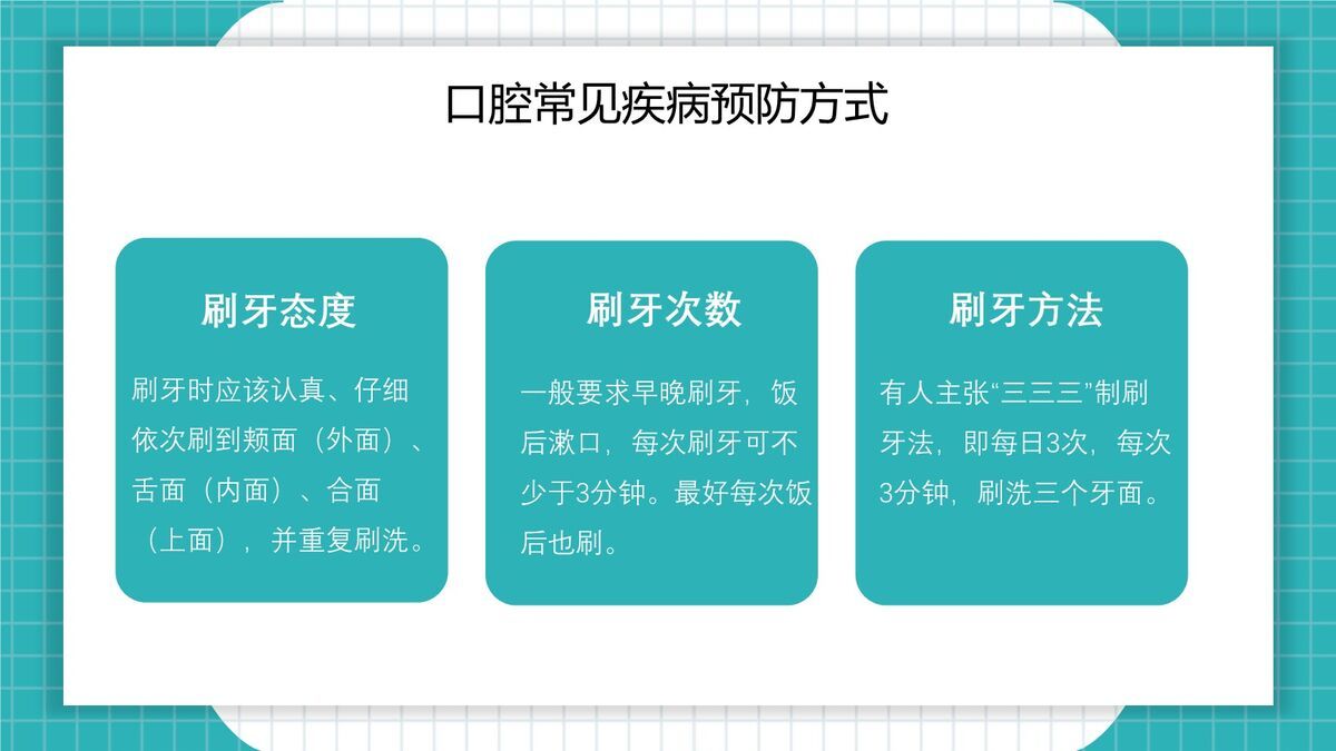 口腔健康护理知识PPT模板1