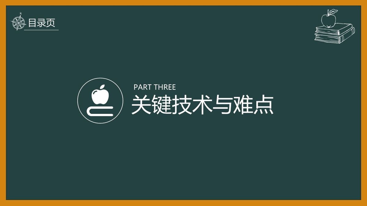 黑板创意答辩PPT模板3