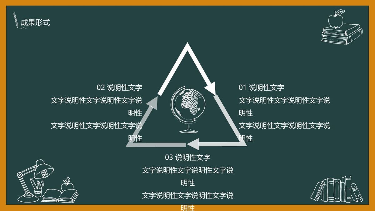 黑板创意答辩PPT模板9