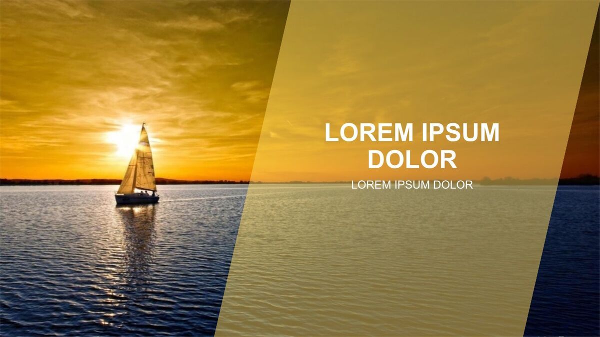 帆船远航主题PPT模板0