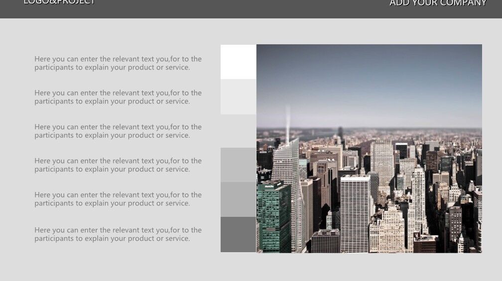 极简黑灰色块PPT模板6