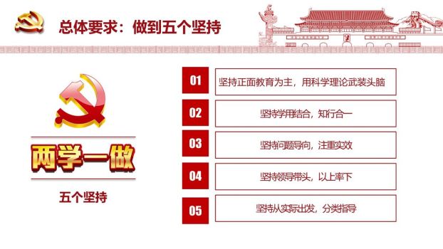 党员两学一做PPT模板3