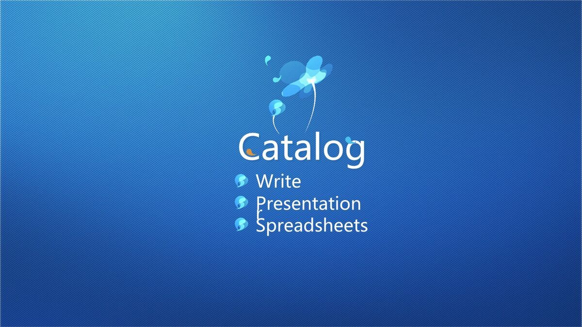 蓝色通用简约PPT模板1