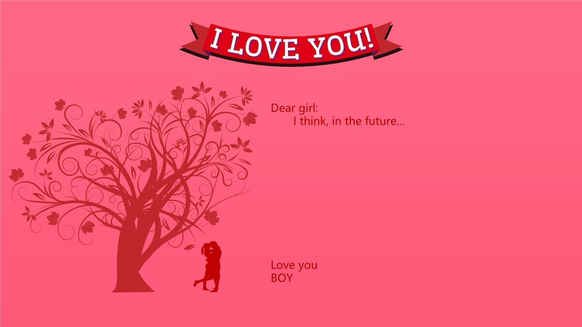 粉色浪漫七夕主题PPT模板5