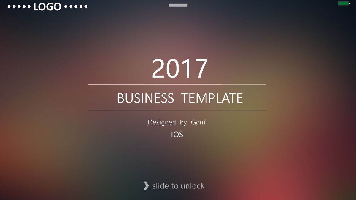 动态IOS简约通用PPT模板0