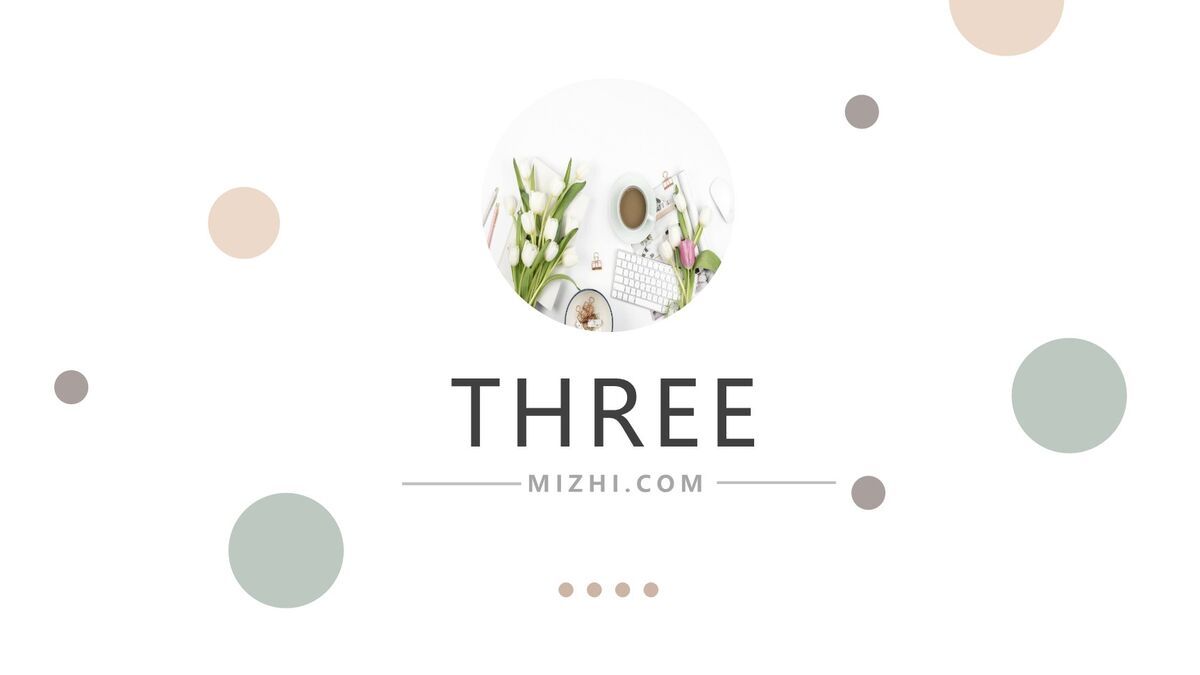 莫兰迪色极简通用PPT模板4