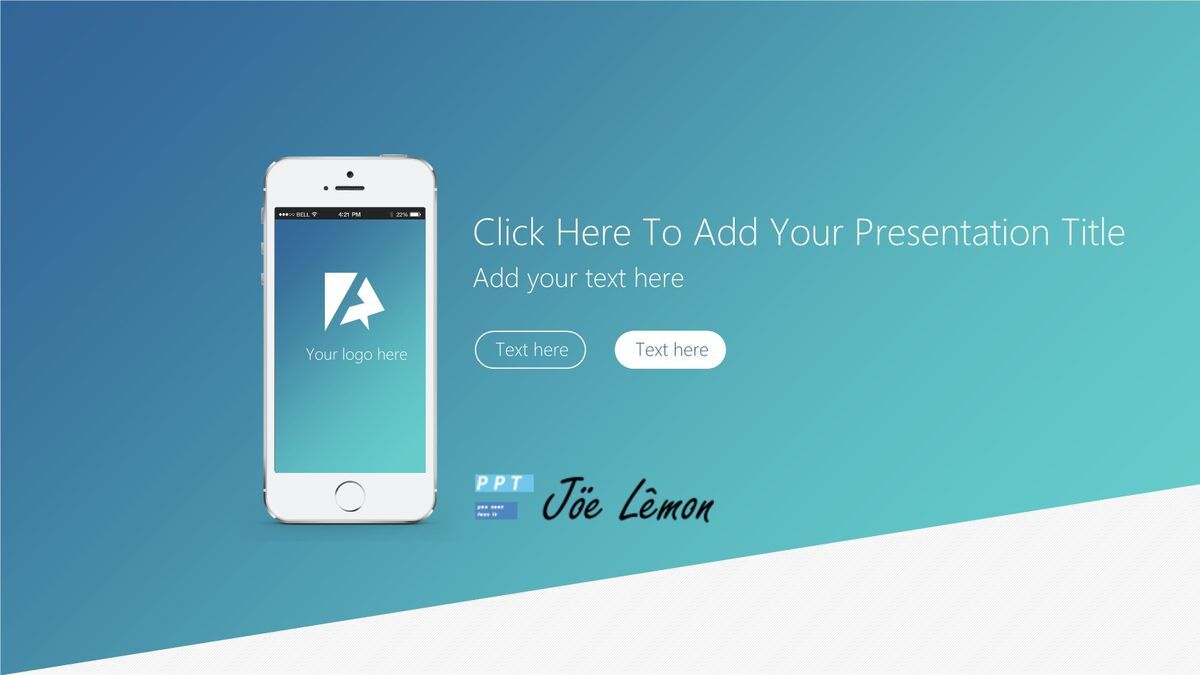 扁平化设计商务报告PPT模板0