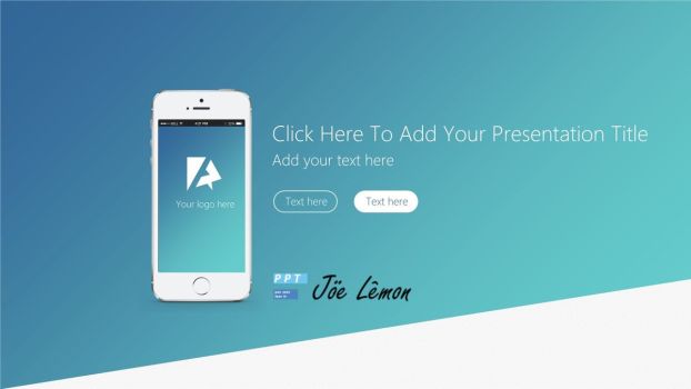 扁平化设计商务报告PPT模板0