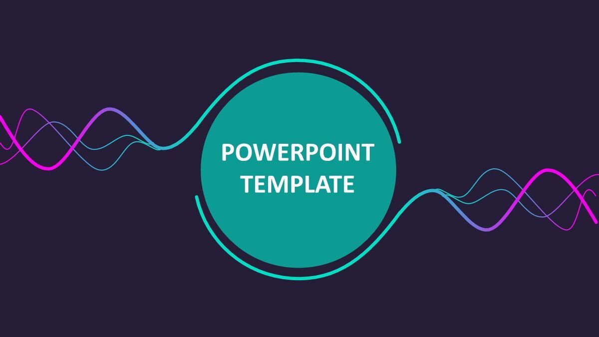 清新渐变线条设计PPT模板0