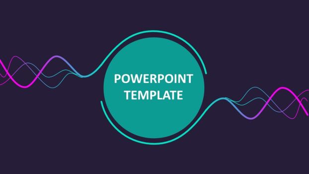 清新渐变线条设计PPT模板0