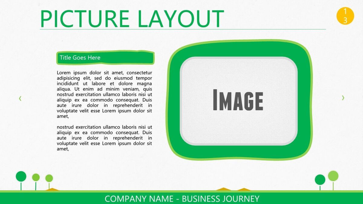 清爽绿色卡通主题PPT模板4