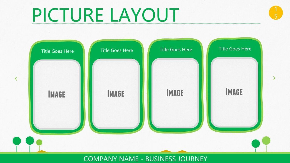 清爽绿色卡通主题PPT模板6