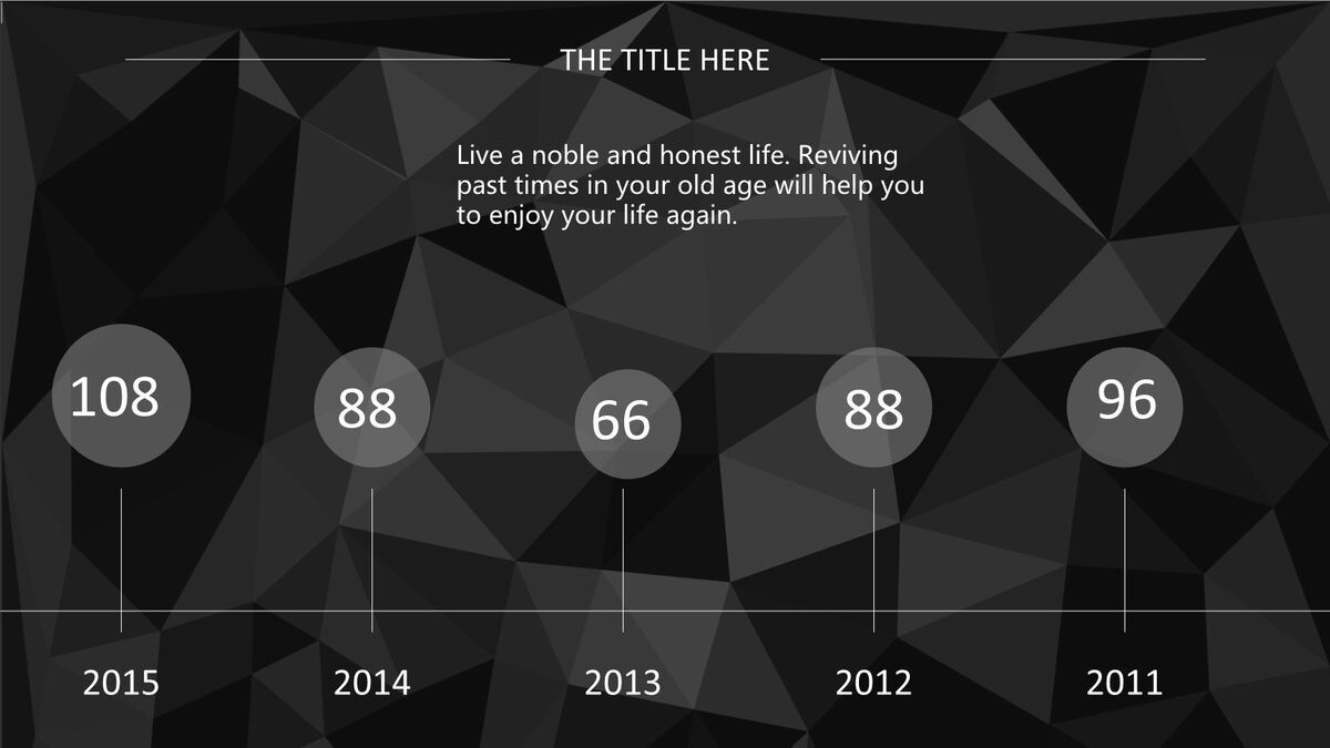 黑色低多边形背景通用PPT模板3
