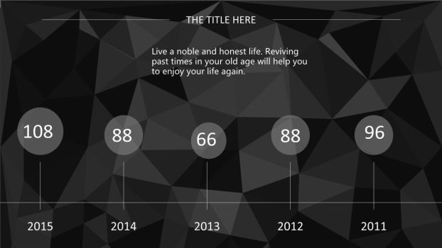 黑色低多边形背景通用PPT模板3