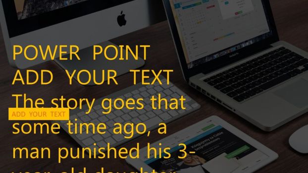 高端电脑桌面风格PPT模板0