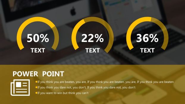 高端电脑桌面风格PPT模板2