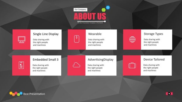 黑色低面背景创意PPT7