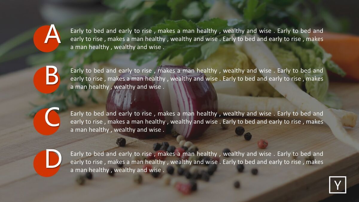 西餐食材主题PPT模板4