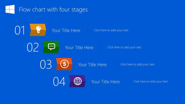 精美Windows10风格PPT模板4