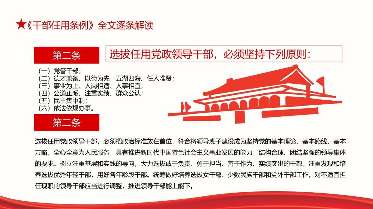 《干部选拔任用条例》解读学习PPT模板8