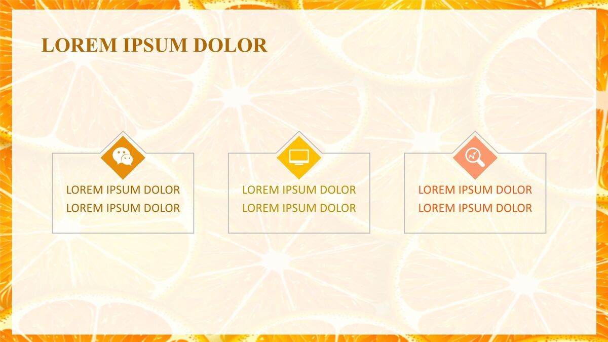 创意柑橘水果主题PPT模板6