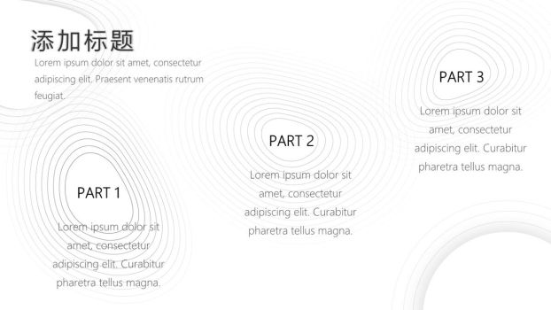 抽象黑白线条艺术PPT模板1
