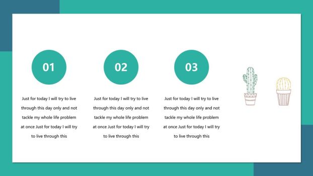 多肉植物清新主题PPT模板5