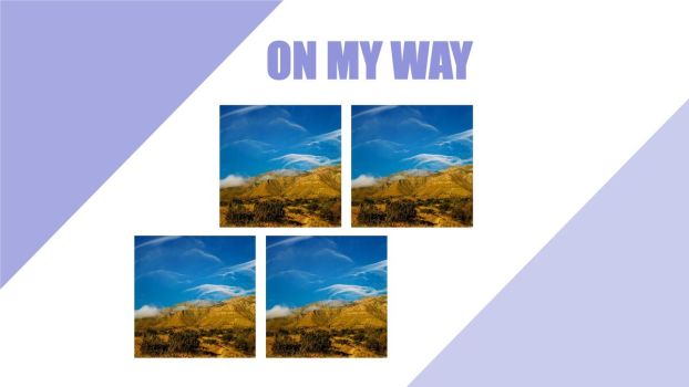 色块分割旅游风景PPT模板4