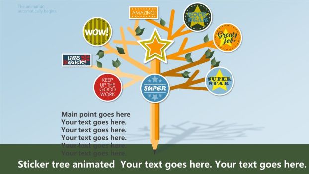 清新动态商务风PPT模板6