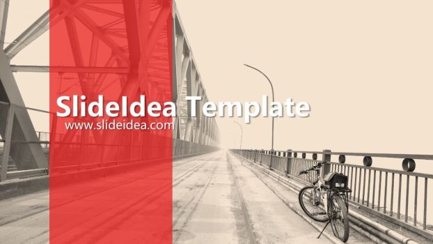 自行车旅行主题相册PPT模板0
