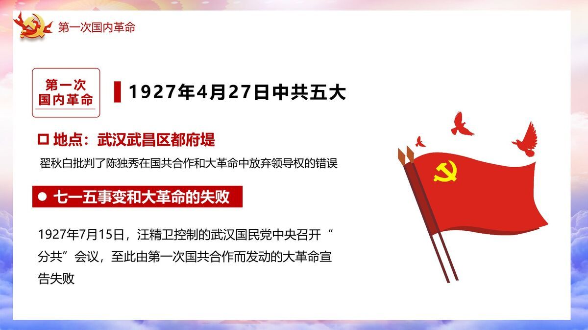 建党百年党史学习PPT模板6