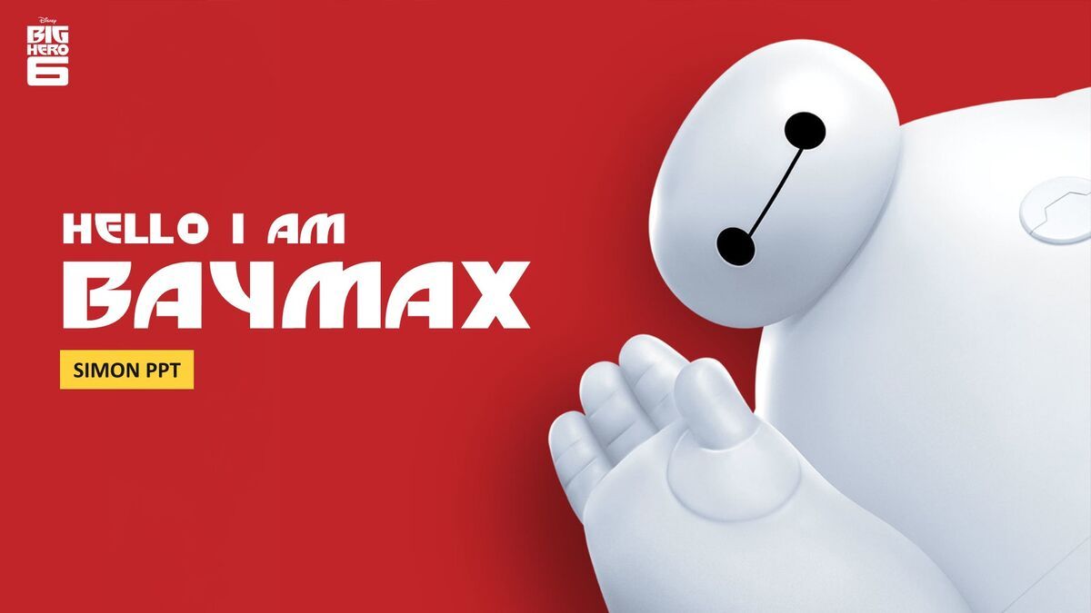 超能陆战队大白主题PPT0