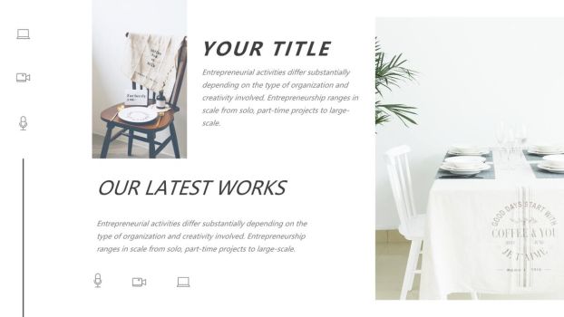 杂志级图文混排设计PPT模板7