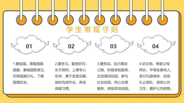 小学生行为规范养成教育PPT模板6
