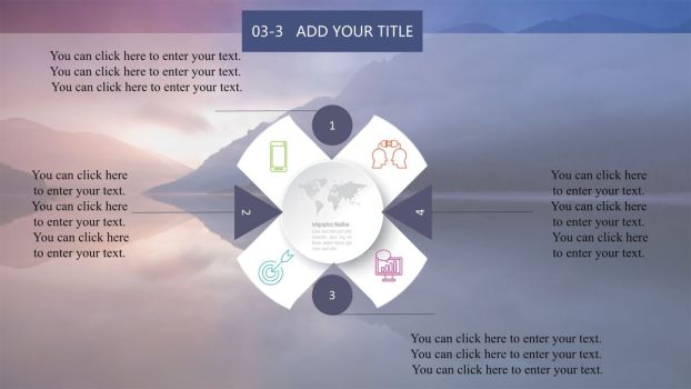 湖光山色风景PPT模板4