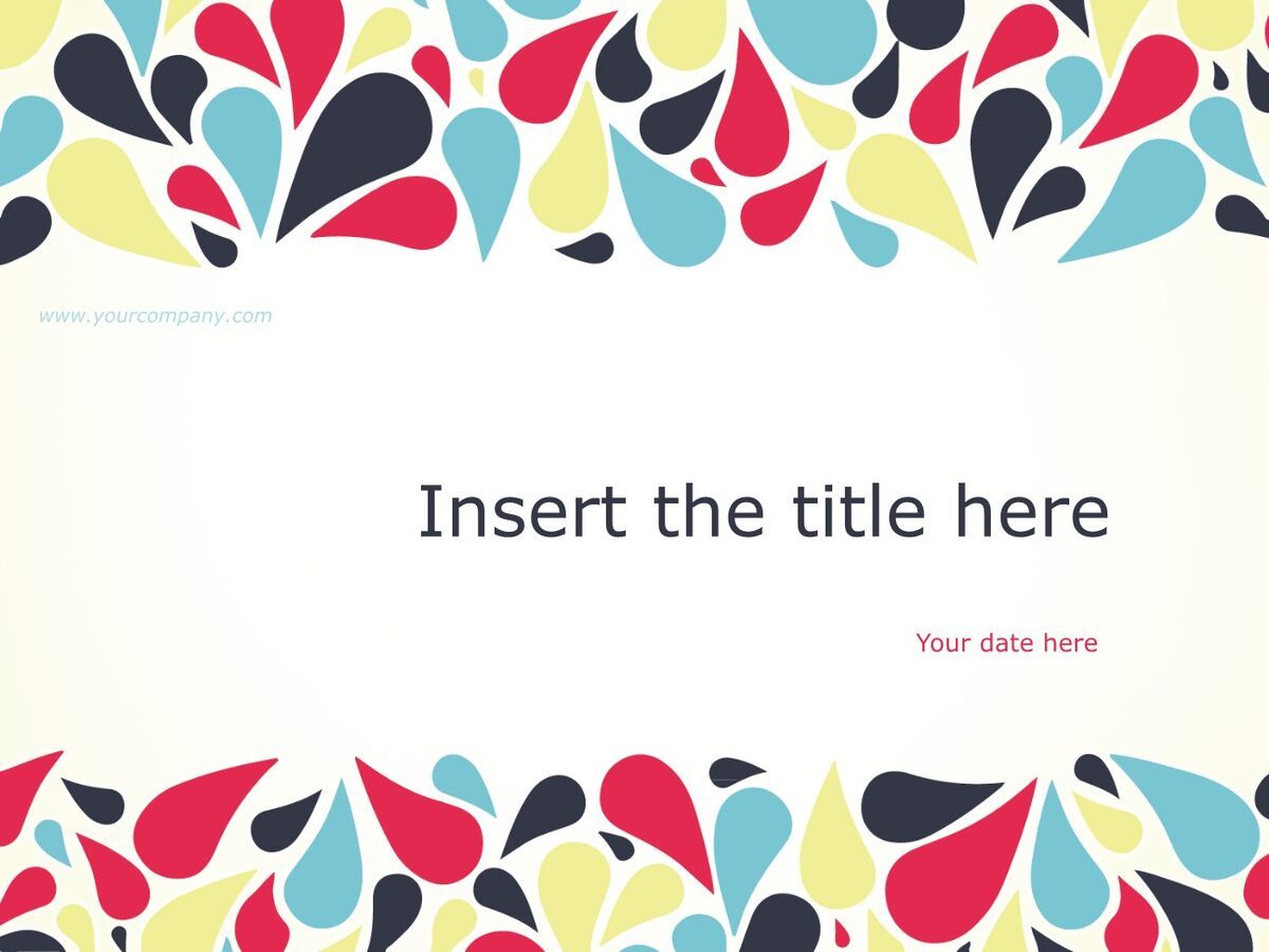 水滴艺术设计PPT模板0