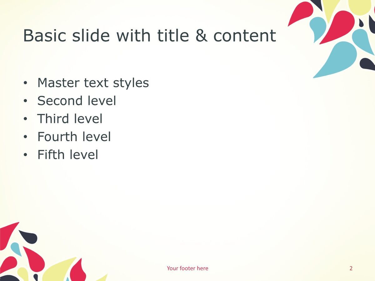 水滴艺术设计PPT模板7