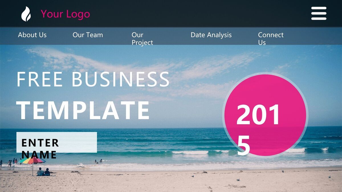 网页UI设计风格PPT模板0