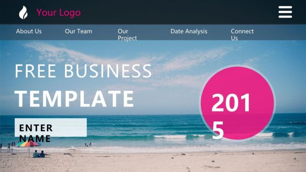 网页UI设计风格PPT模板0