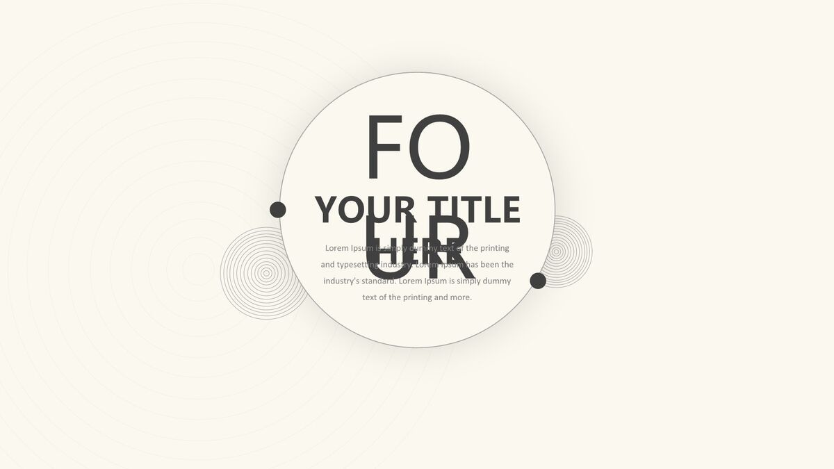 极简圆圈线条设计PPT9