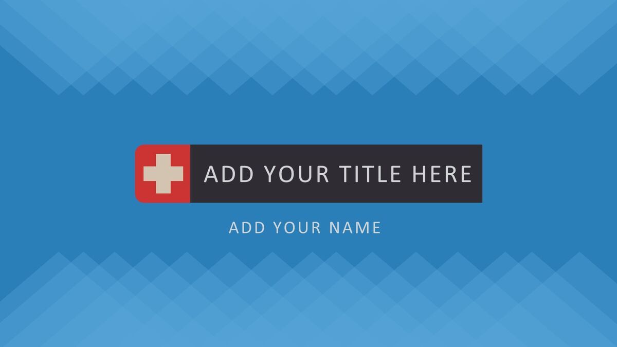 扁平化医疗医学PPT模板0