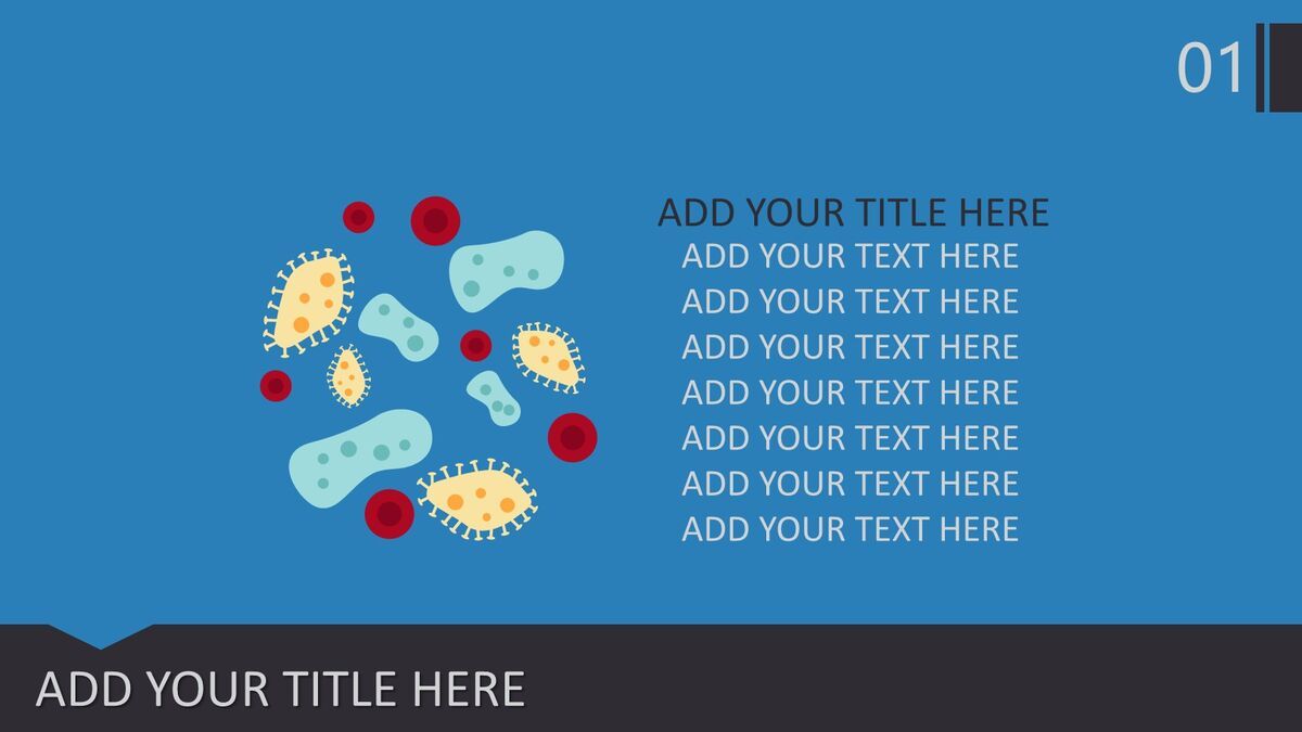 扁平化医疗医学PPT模板4