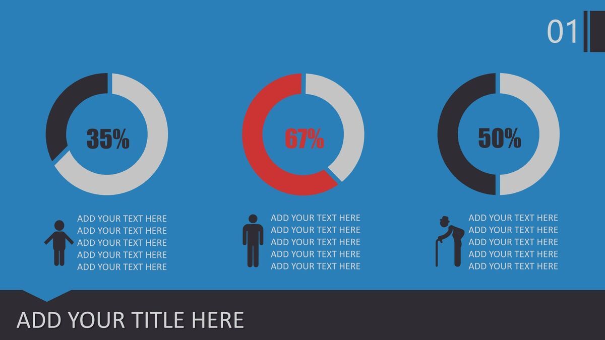 扁平化医疗医学PPT模板6