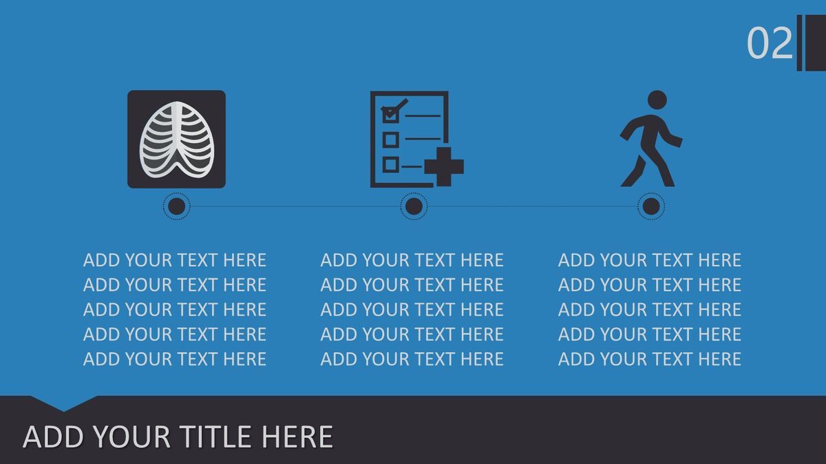 扁平化医疗医学PPT模板8