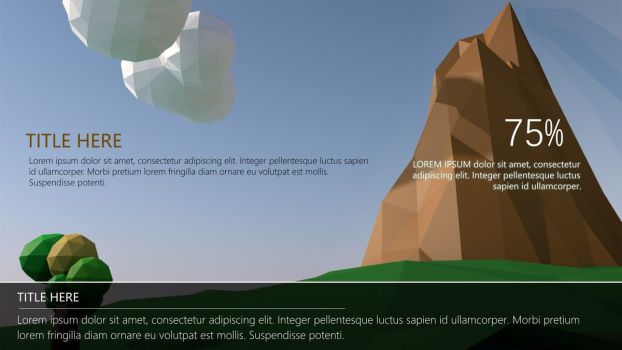 Low Poly低多边形海岛风PPT7