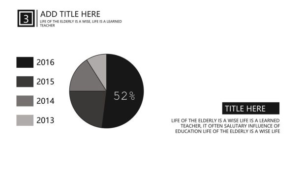 素雅黑白个性PPT模板9